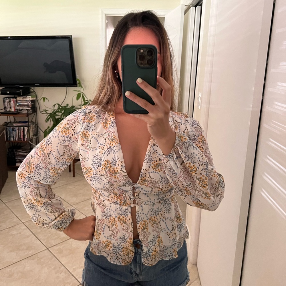 SAGE the label button up blouse top